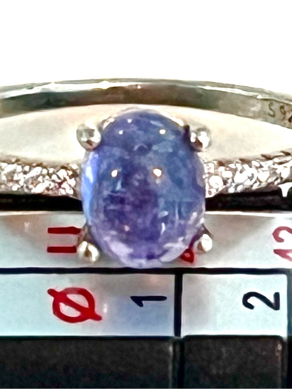 1 Ct Natural Tanzanite 14KGP Ring - Picture 2 of 4
